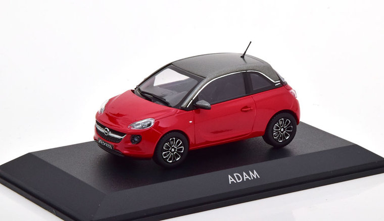iScale 1:43 Opel Adam 2018 rood grijs in dealerverpakking