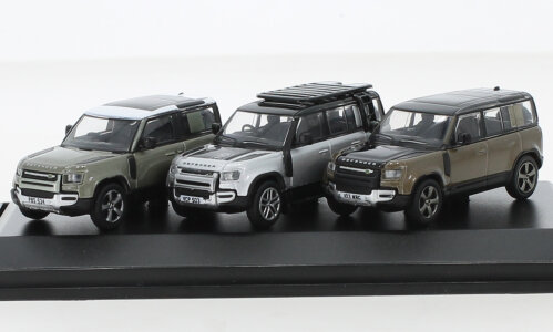 Oxford 1:76 Land Rover Set 3 Land Rover Defender 90 / 110 en 110X