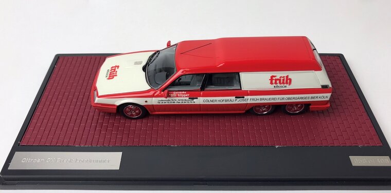 Matrix 1:43 Citroen CX Break Loadrunner &quot;Fr&uuml;h K&ouml;lsch&quot; 1989 rood wit