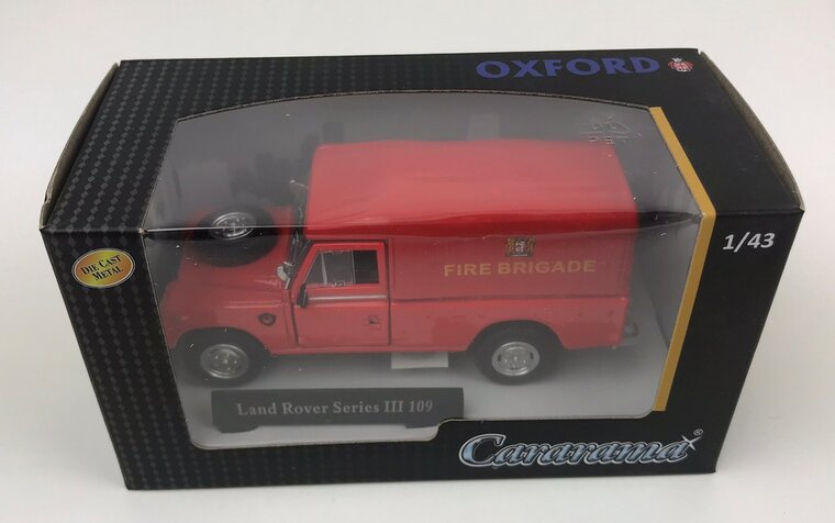 Cararama 1:43 Land Rover Series III 109 Fire Brigade , Brandweer rood
