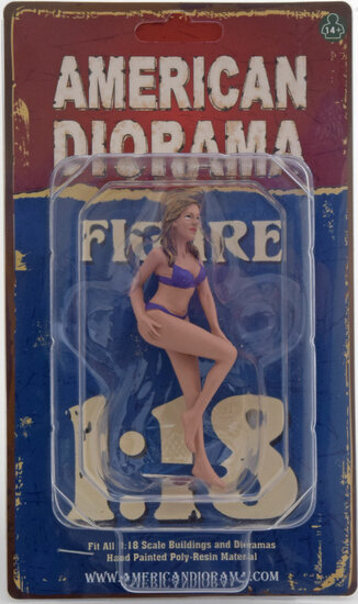 American Diorama 1:18 Figuur Bikini Girl July, excl. auto