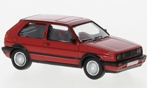Premium Classixxs 1:87 Volkswagen Golf II GTI rood 1990 in blisterverpakking