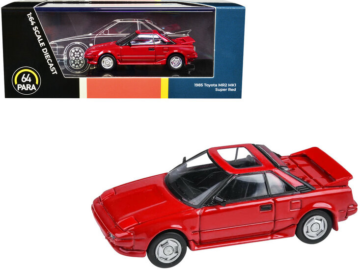 Para 64 1:64 Toyota MR2 MKI rood 1985 LHD