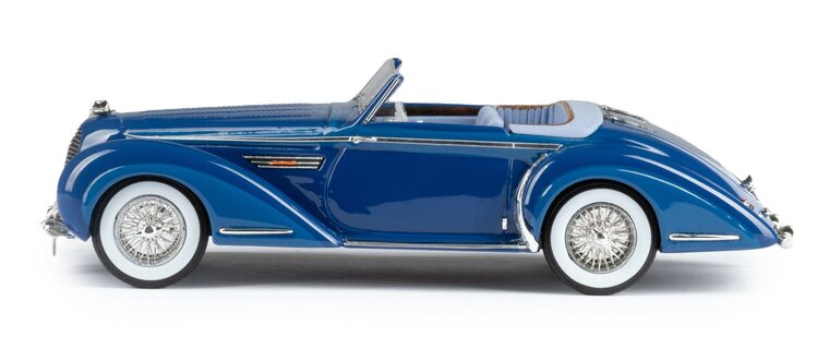 ESVAL 1:43 Delahaye 135MS Vedette Cabriolet 1948 blauw metallic