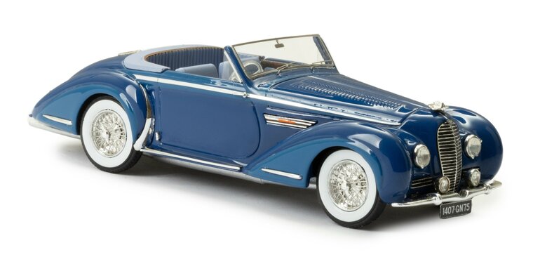 ESVAL 1:43 Delahaye 135MS Vedette Cabriolet 1948 blauw metallic