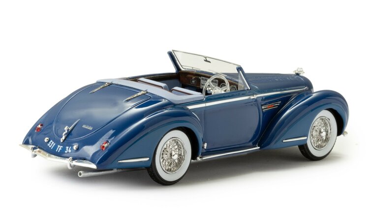 ESVAL 1:43 Delahaye 135MS Vedette Cabriolet 1948 blauw metallic