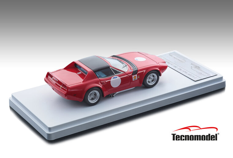 Tecnomodel 1:43 Ferrari GTB/4 MIchelotti Press Red Version 1975 met zwarte dak, limited 110 pcs