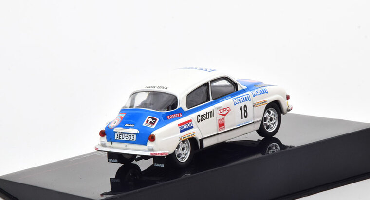 IXO 1:43 Saab 96 V4, No.18, J. Vilkas / J. Soini, 1000 Lakes Rally, 1976