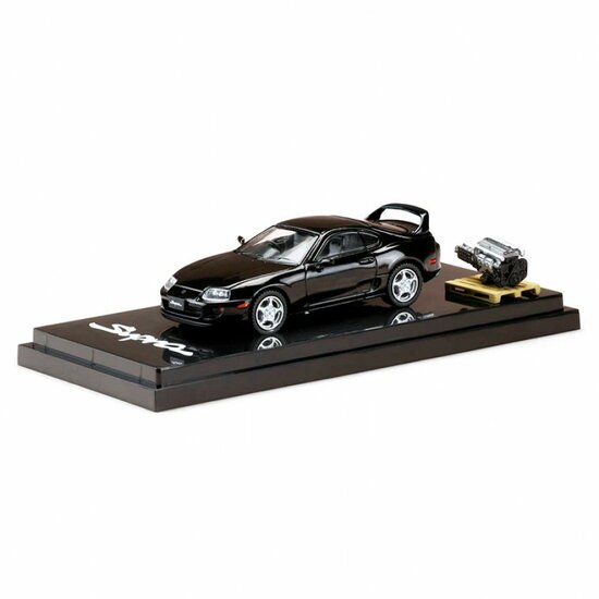 Hobby Japan 1:64 Toyota Supra RZ (a80) with Engine Display model, black