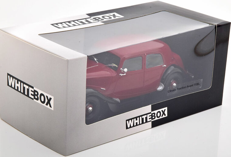 Whitebox 1:24 Citroen Traction Avant 11BL donkerrood zwart