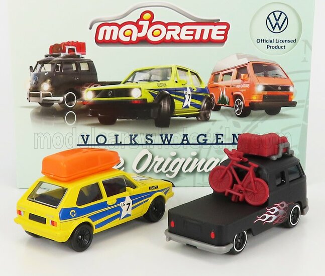 Majorette 1:64 Volkswagen Set 2 model incl. Accesoires en Sticker