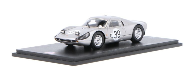 Spark 1:43 Porsche 904 GTS No 39 Joe Buzzetta Ben Pon 6th 12H Sebring 1965 zilver 