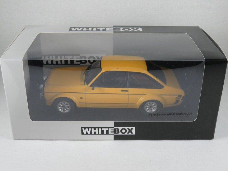 Whitebox 1:24 Ford Escort MK II 1600 Sport, geel