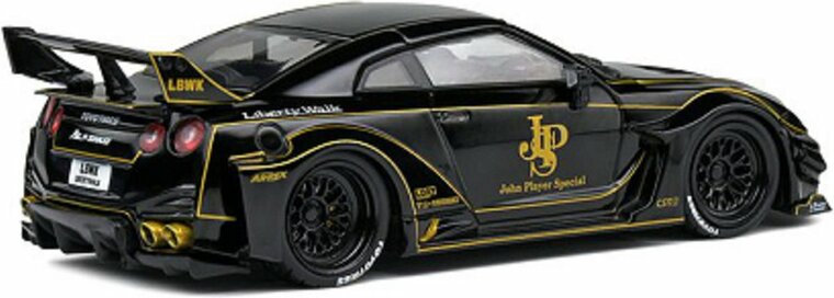 Solido 1:43 Nissan GT-R ( R35) w/ Liberty Walk Body Kit JPS zwart goud