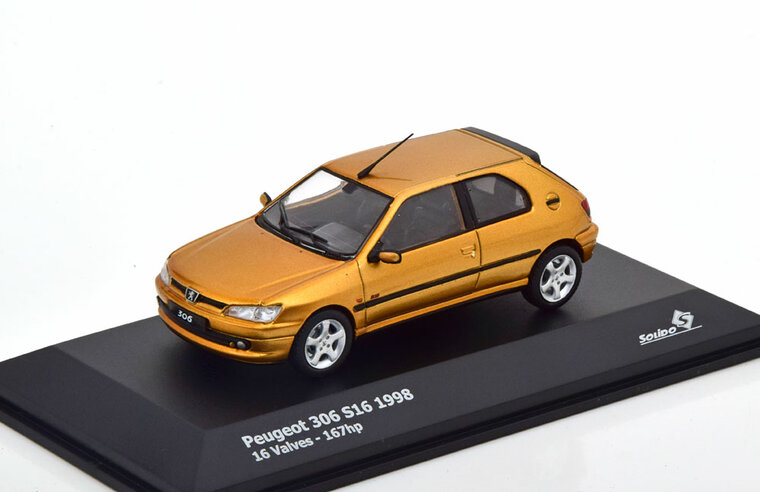 Solido 1:43 Peugeot 306 S16 1998 gold