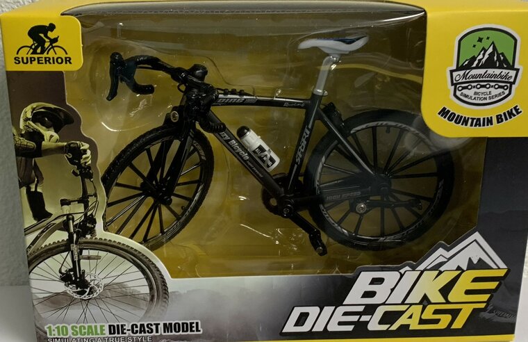Golden Wheel 1:10 Mountain Bike zwart, Diecast