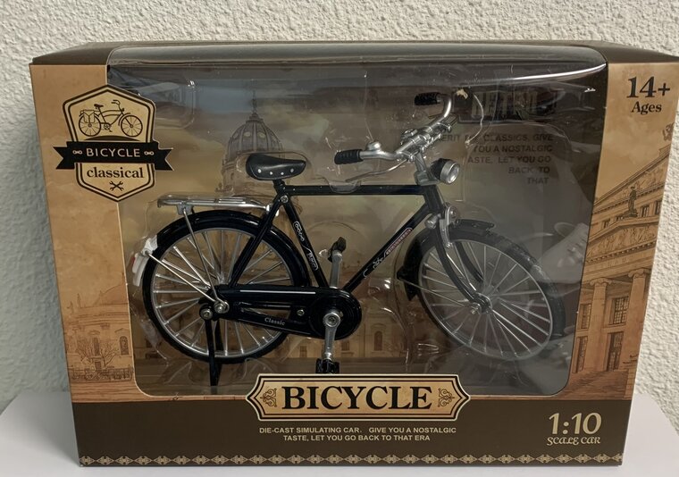 Golden Wheel 1:10 Classic Bicycle (Men) zwart,  Diecast