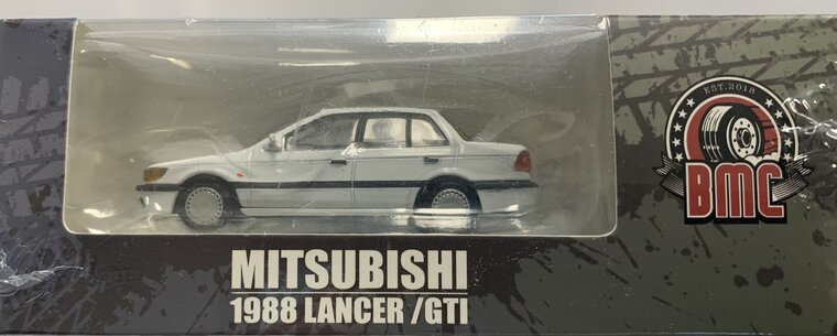 BM Creations 1:64 Mitsubishi Lancer GTI, white 1988 left hand drive