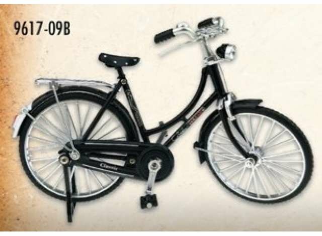 Golden Wheel 1:10 Classic Bicycle ((woman),zwart,  Diecast