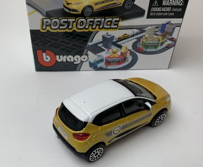 Bburago 1:43 Bburago City Post Office with Renault Captur licht geel - Build Your City Kit