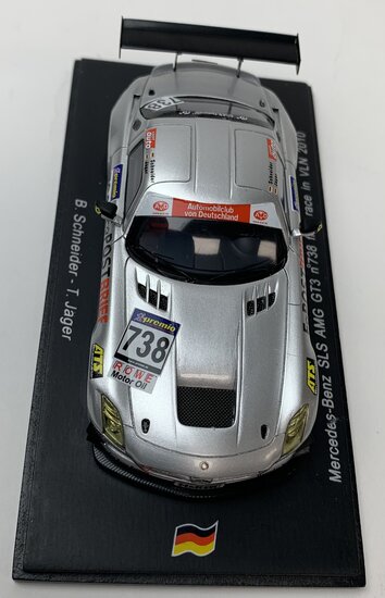 Spark 1:43 Mercedes Benz SLS AMG GT3 no 738 B. Schneider - T. Jager First Race in VLN 2010, Limited  750 pcs