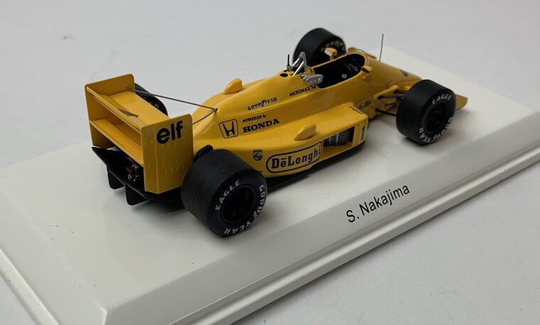 Rece Collection ( Spark) 1:43 Lotus 99T GP F1 Japan 1987 no 11 Gem S Nakajima geel