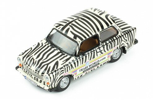 IXO 1:43 Trabant 601 Zebra - Trabi Safari 1970 in vitrine