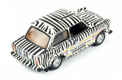 IXO 1:43 Trabant 601 Zebra - Trabi Safari 1970 in vitrine