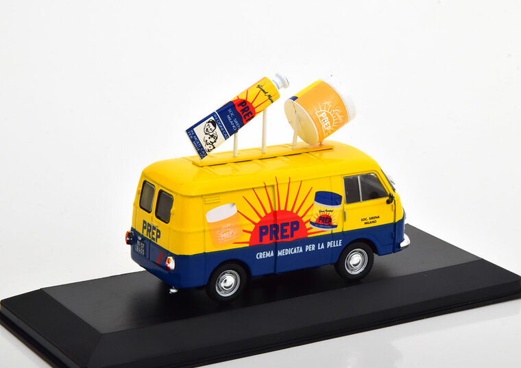 Attlas 1:43 Fiat 1100 T van PREP 1958 geel blauw