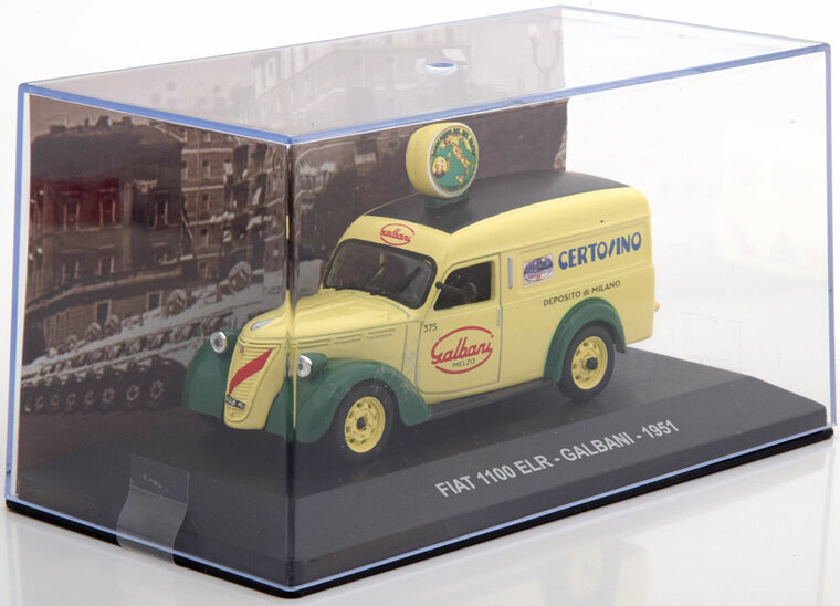 Atlas 1:43 Fiat 1100 ELR Galbani 1951 beige groen 