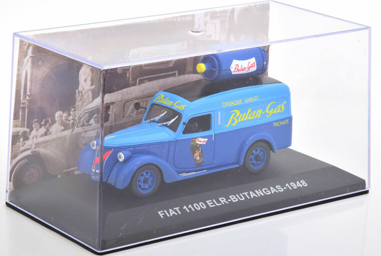 Atlas 1:43 Fiat 1100 ELR Delivery van Butane gas 1948 blauw