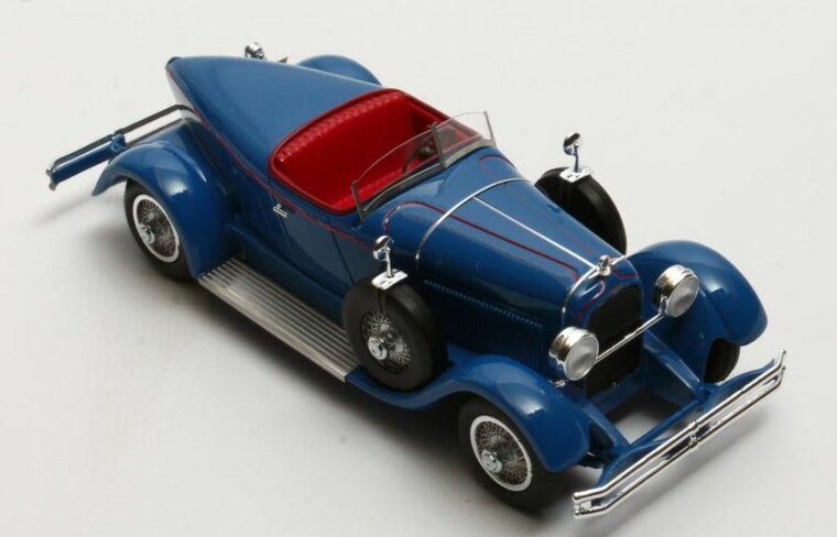 Matrix 1:43 Duesenberg Model X McFarlan &quot;Boat Roadster&quot; blauw 1927, Early Prototype