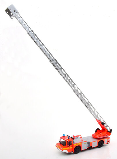 Atlas 1:43 Iveco Magirus DLK 23-12 brandweer Duistland oranje wit in blisterverpakking