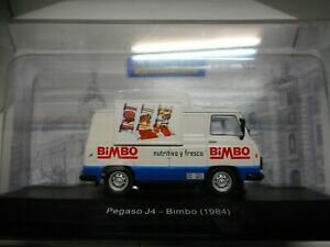 Atlas 1:43 Pegaso J4 Van Bimbo 1984 wit blauw in blisterverpakking