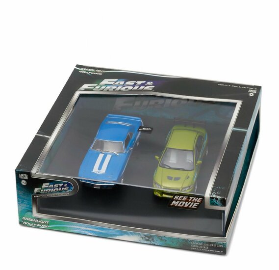 Greenlight 1:43 Chevrolet Yenko Camaro en Mitsubishi Lancer