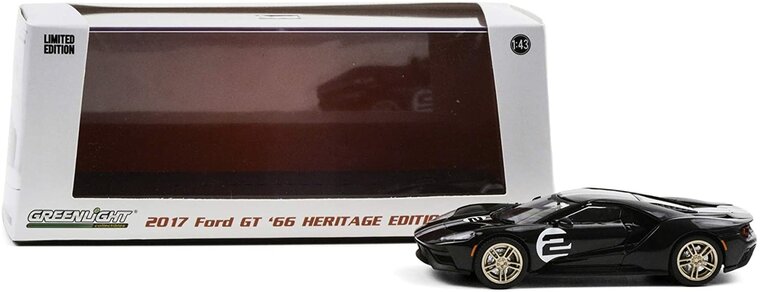 Greenlight 1:43 Ford GT 66 Heritage Edition no 2 First Legally Resold 2017 zwart