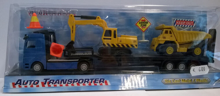 Kid globe 1:60 Die Cast Dieplader met Constructievoertuigen 2- Play, 2 assoriti