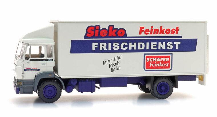 Artitec 1:87 DAF Kantelcabine kofferopbouw Sieko Frischdienst wit