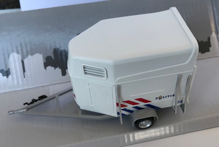 Cararama 1:43 Paarden Trailer Politie Nederland ( uitloop)