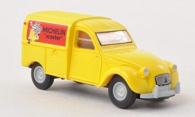 Brekina 1:87 Citroen 2 CV Michelin Scooter geel