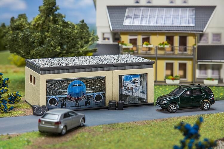 Faller 1:87 Dubbele garage met aandrijfonderdelen HO bouwpakket