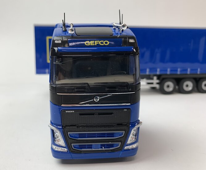 Eligor 1:43 Volvo FH4 Tautliner Gefco Partner - Truck met oplegger blauw