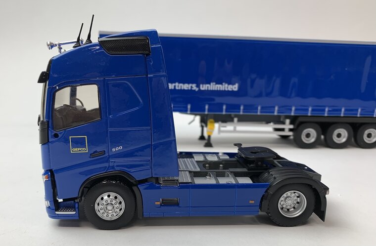 Eligor 1:43 Volvo FH4 Tautliner Gefco Partner - Truck met oplegger blauw