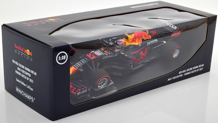 Minichamps 1:18 Red Bull Racing Honda RB16B Max Verstappen No 33, winner Dutch GP 2021