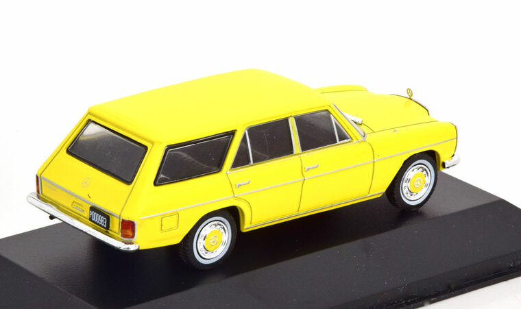 Atlas 1:43 Mercedes Benz 220D/8 Rural 1972 geel in blisterverpakking