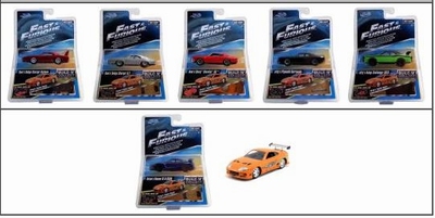 Jada Toys 1:55 set Fast &amp; Furious met bonus Brian&#039;s Supra