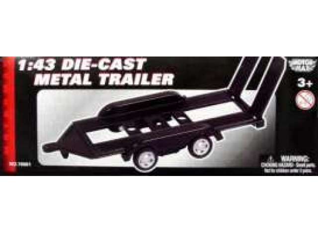Motor Max 1:43 Auto Trailer Diecast metal zwart