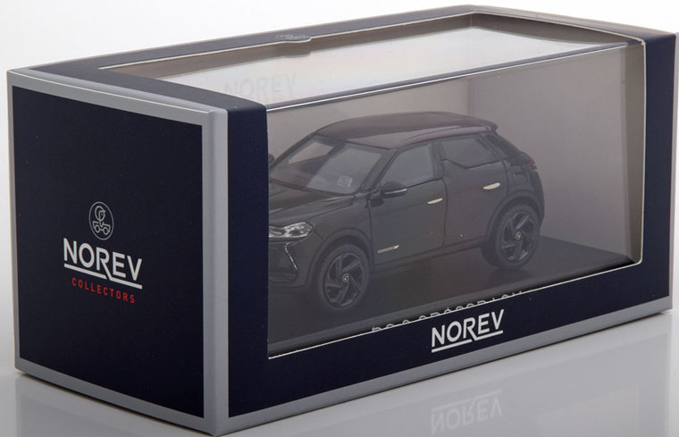 Norev 1:43 DS Crossback La Premiere 2019 zwart met donkerrood dak