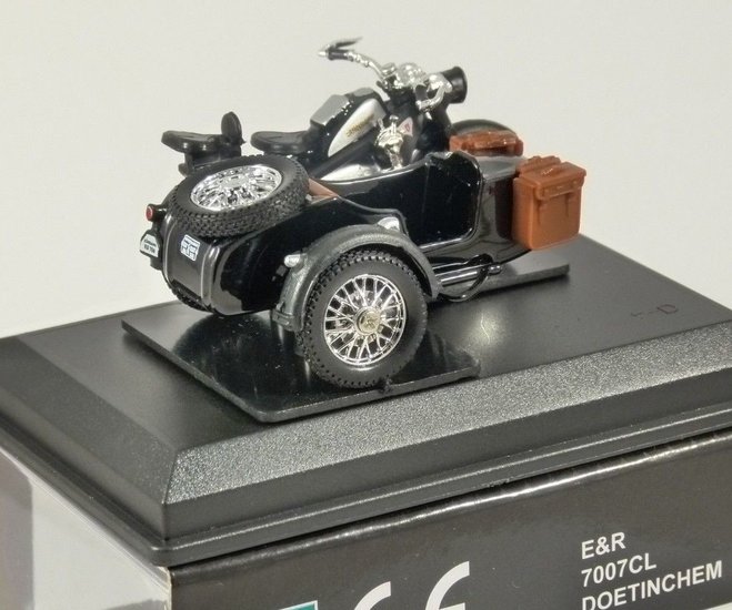 Cararama 1:43 Zundapp Z-KS750 Motorfiets met sidecar zwart