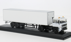 Oxford 1:76 Daf 3300 wit in vitrine, vrachtwagen met oplegger